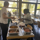 Some participants cooked lunch for the whole group