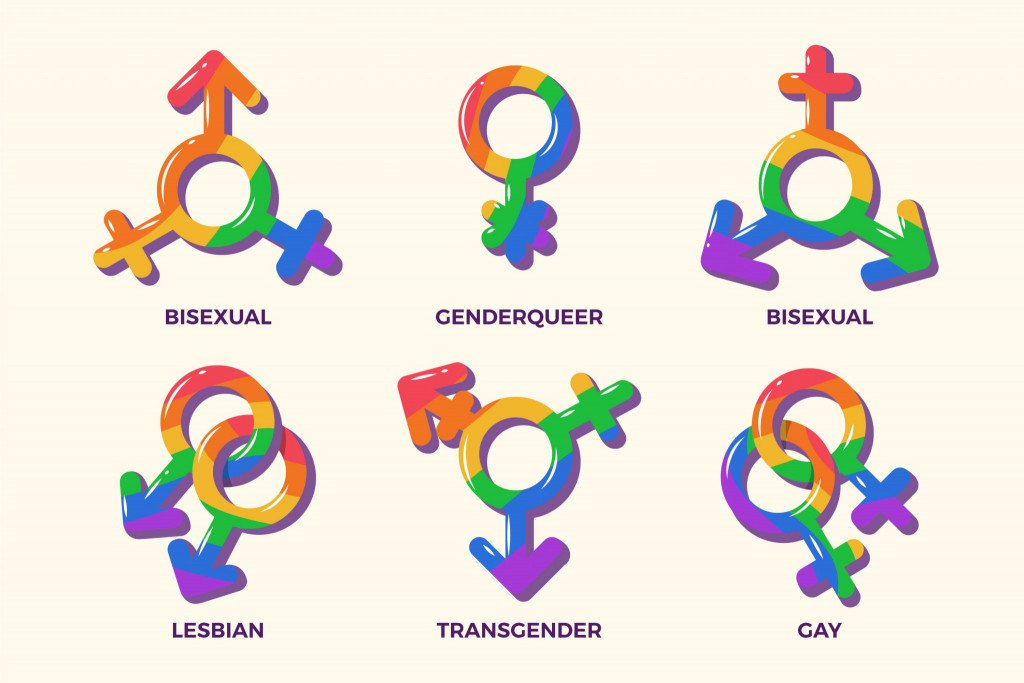 Symbole für geschlechtliche und sexuelle Vielfalt (Bild von freepik)